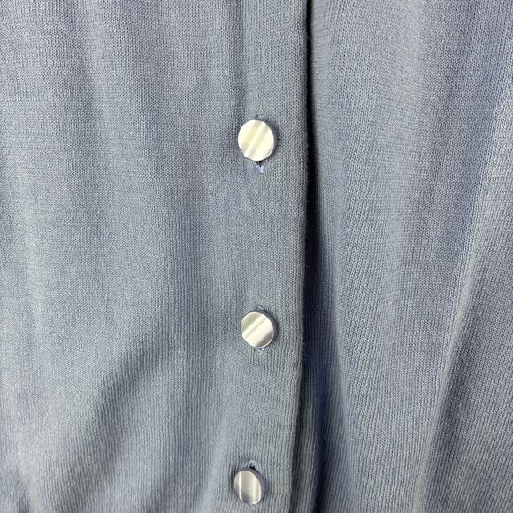 Talbots 2Pc Button Up Sweater Tank Set Women’s 3XP Periwinkle Blue 3/4 Slv READ - Picture 11 of 16